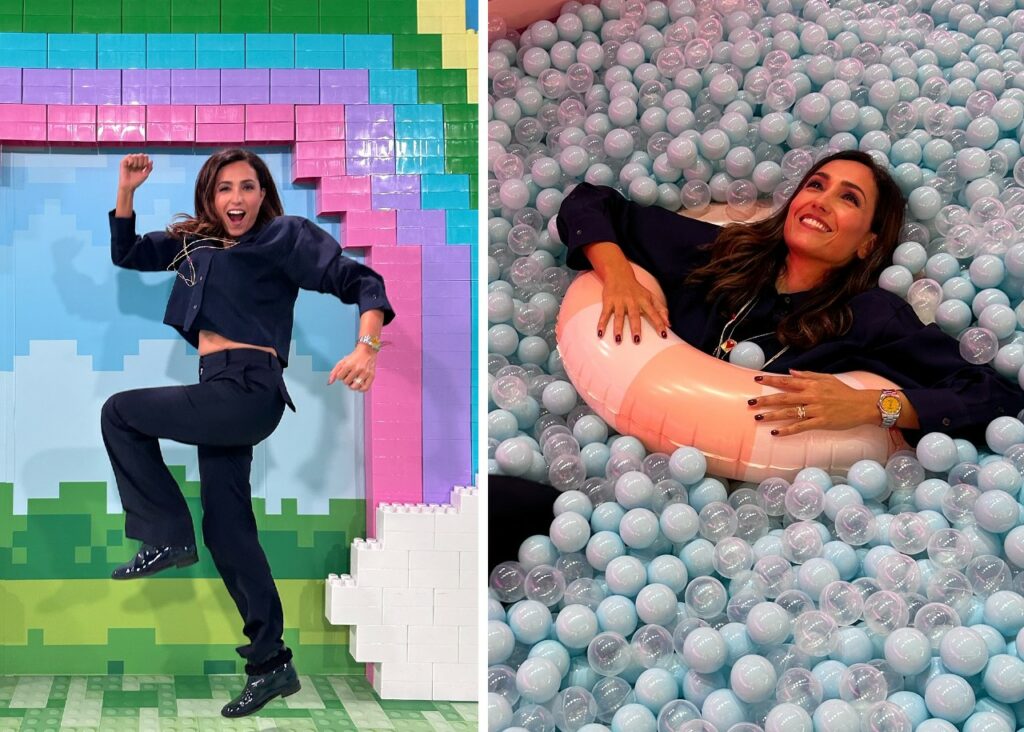 Caterina Balivo scatenata al museo del gioco di Roma Caterina Balivo scatenata al museo del gioco di Roma