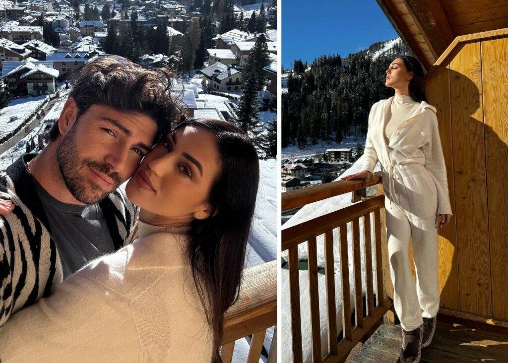 Cecilia Rodriguez e Ignazio Moser sulla neve a Madonna di Campiglio Cecilia Rodriguez e Ignazio Moser sulla neve a Madonna di Campiglio