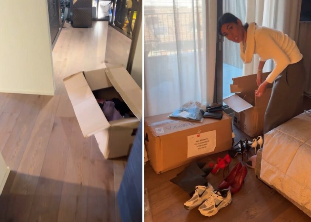 Federica Nargi da giorni alle prese con gli scatoloni pieni di cose portate a Roma per 'Ballando', il compagno la prende in giro Federica Nargi da giorni alle prese con gli scatoloni pieni di cose portate a Roma per 'Ballando', il compagno la prende in giro