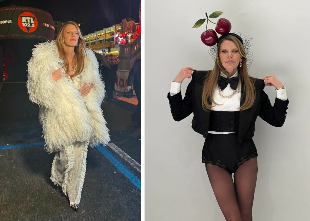 Anna Dello Russo regina di Sanremo con i suoi look al Dopo Festival