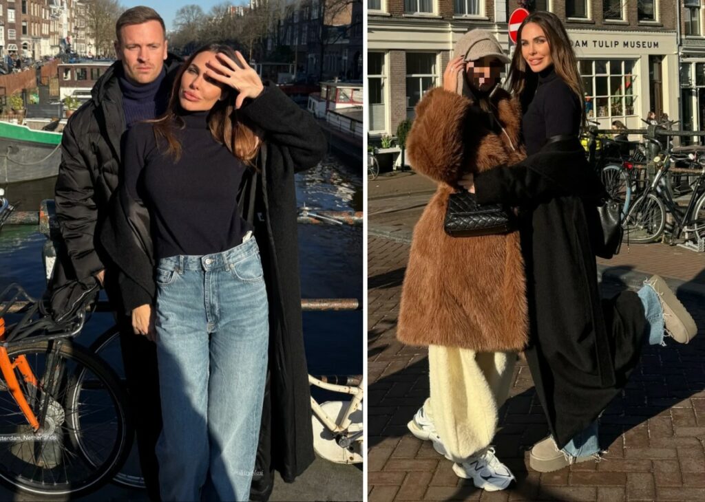 Ilary Blasi vola ad Amsterdam con il compagno Bastian Muller e la figlia Chanel: le foto