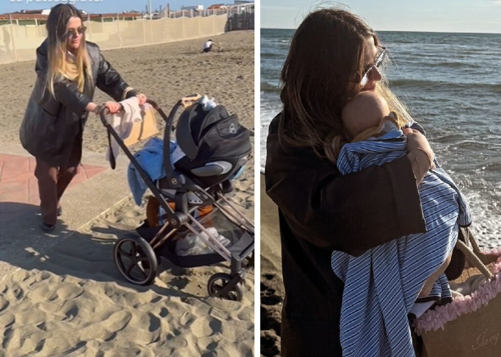 Jacqueline Luna Di Giacomo porta per la prima volta il figlio avuto da Ultimo al mare: guarda