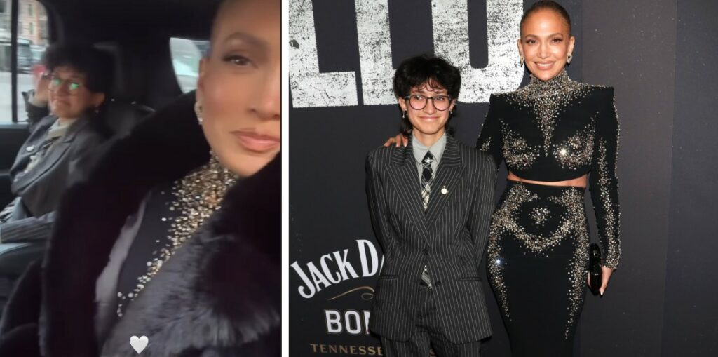 Jennifer Lopez e la figlia 17enne Emma insieme alla premiere a New York con look coordinati