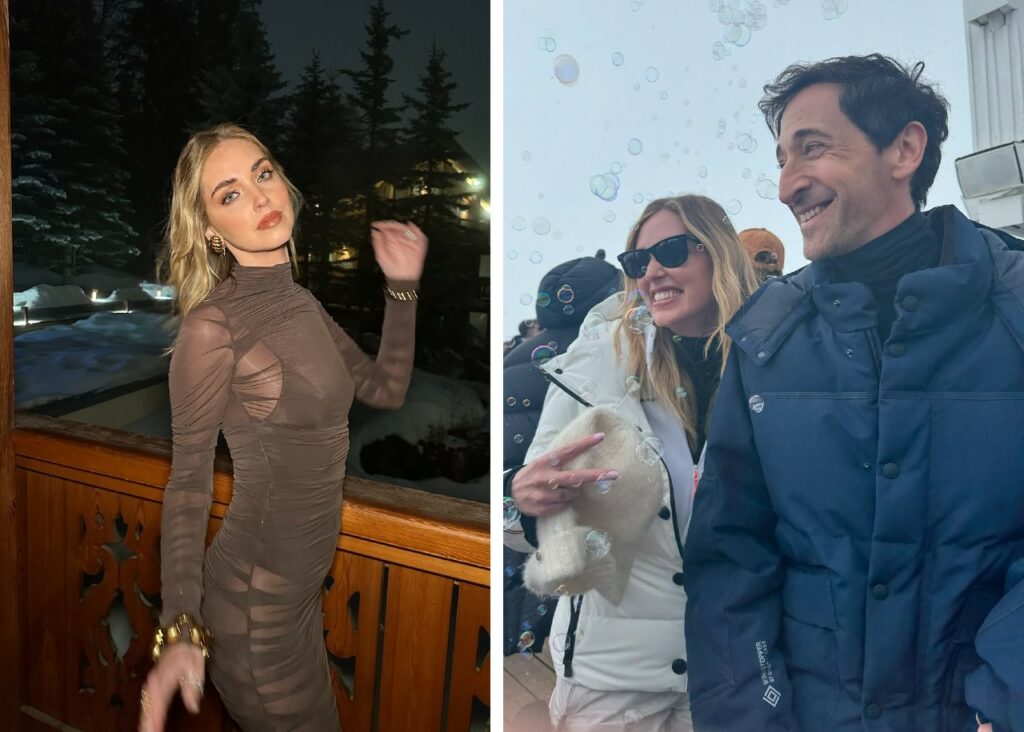 Chiara Ferragni tra neve e fashion in Francia