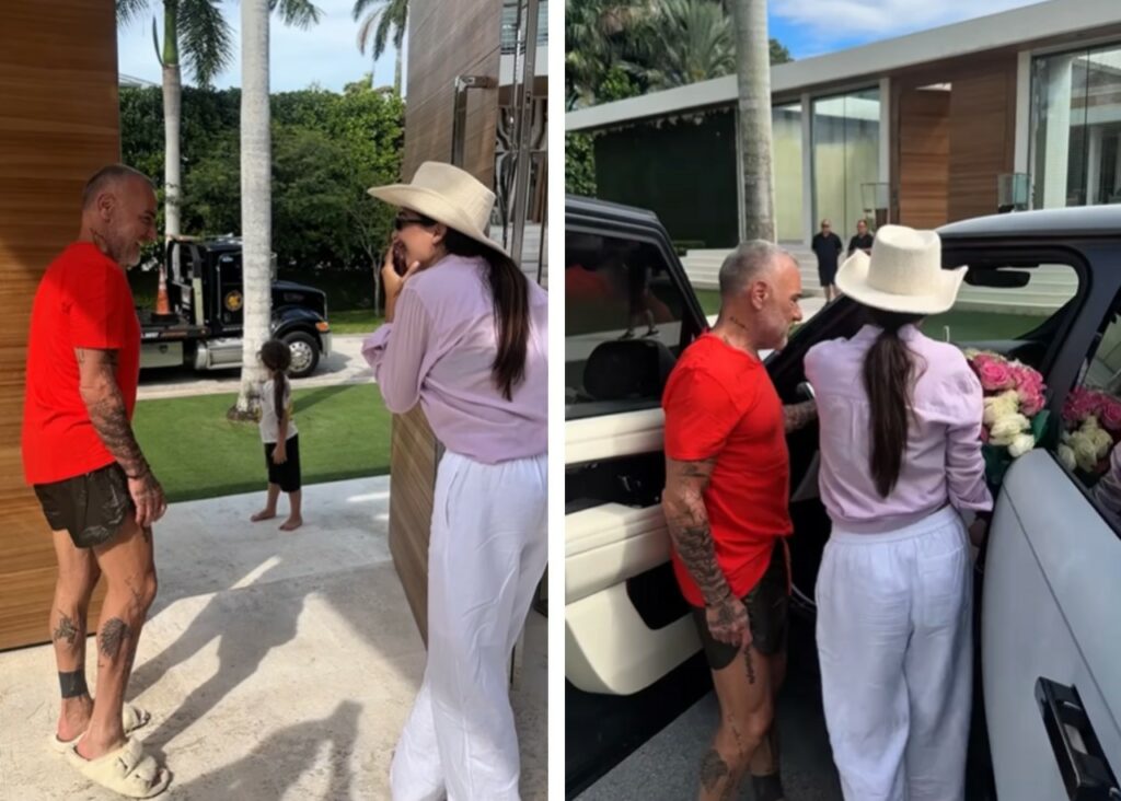 Gianluca Vacchi per i 30 anni della sua Sharon Fonseca le regala l'upgrade della Range Rover Gianluca Vacchi per i 30 anni della sua Sharon Fonseca le regala l'upgrade della Range Rover