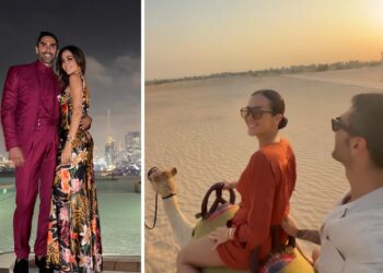 Giorgia Palmas e Filippo Magnini festeggiano 4 anni di matrimonio a Dubai