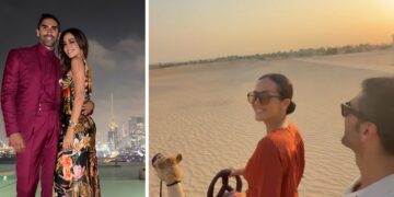 Giorgia Palmas e Filippo Magnini festeggiano 4 anni di matrimonio a Dubai