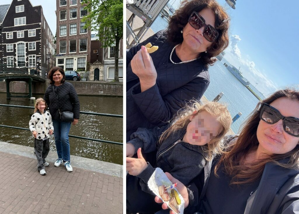 Alena Seredova vola ad Amsterdam con la mamma e la figlia Vivienne Alena Seredova vola ad Amsterdam con la mamma e la figlia Vivienne