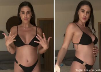Cecilia Rodriguez mostra per la prima volta il pancione in bikini: le forme premaman sono già molto abbondanti
