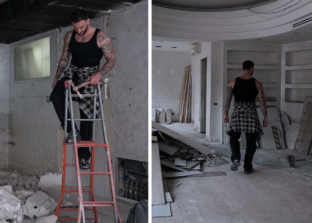 ''Mi sento un folle!'': Andreas Muller a settembre apre un negozio, le foto mentre lavora personalmente alla ristrutturazione ''Mi sento un folle!'': Andreas Muller a settembre apre un negozio, le foto mentre lavora personalmente alla ristrutturazione