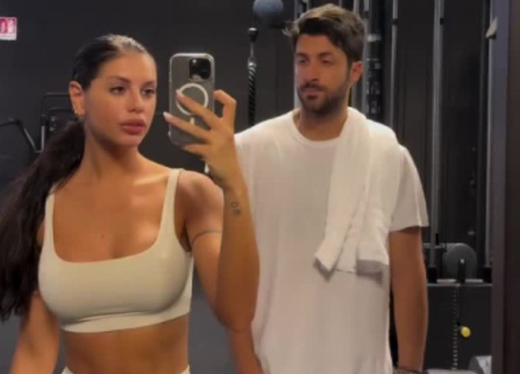 Antonella Fiordelisi si allena con il fidanzato Giulio Fratini