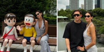 Melissa Satta e Carlo Beretta in Giappone