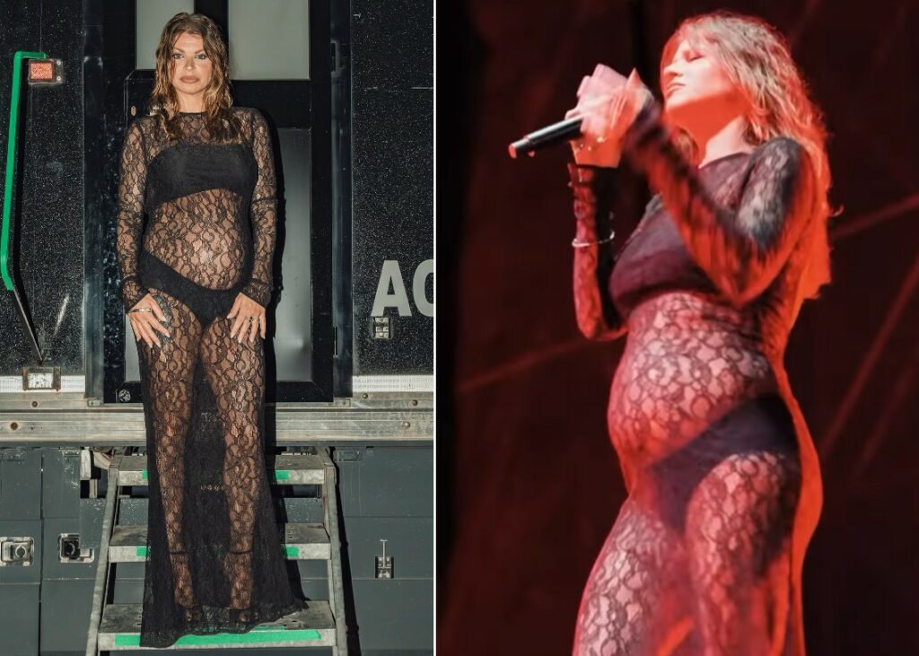 Alessandra Amoroso al settimo mese di gravidanza sempre piena di energia: scatenata sul palco col pancione, guarda