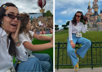 ''Lo sognavamo da quando siamo diventate mamme'': Caterina Balivo e la sorella portano i figli al parco divertimenti a Parigi e si divertono come matte, foto