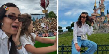 ''Lo sognavamo da quando siamo diventate mamme'': Caterina Balivo e la sorella portano i figli al parco divertimenti a Parigi e si divertono come matte, foto