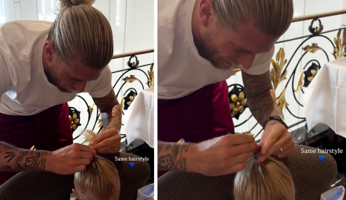 Loris Karius pettina la figlia Aria con la sua stessa acconciatura: guarda - Gossip.it | News sul Gossip e VIP