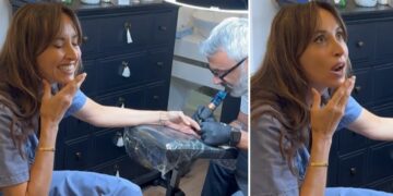 Benedetta Parodi prova un dolore pazzesco mentre si fa un nuovo tatuaggio: le immagini del viso contrito durante la seduta di incisione, guarda