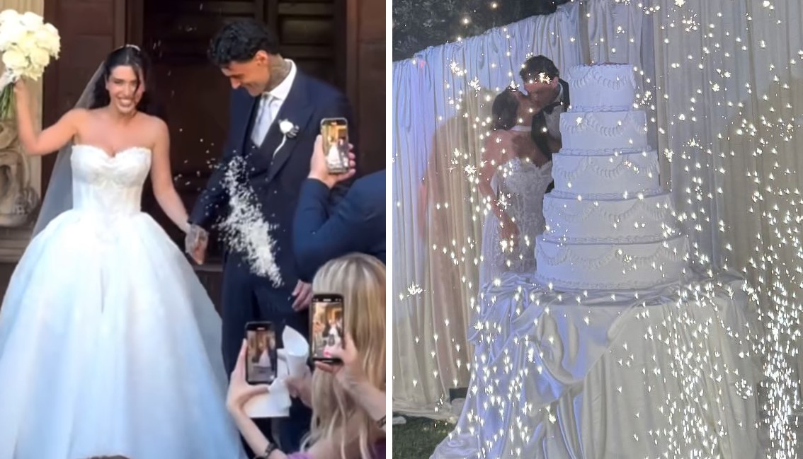 Il calciatore Gianluca Scamacca ha sposato la compagna Flaminia Apolloni meno di un anno dopo la rottura con Angela Nasti: le foto - Gossip.it | News sul Gossip e VIP