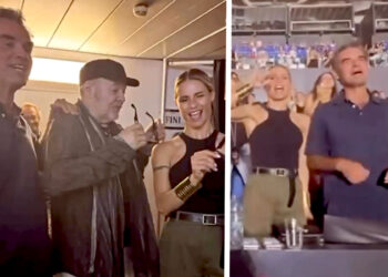 Michelle Hunziker e il nuovo compagno Nino Tronchetti Provera scatenati insieme al concerto di Vasco Rossi: guarda