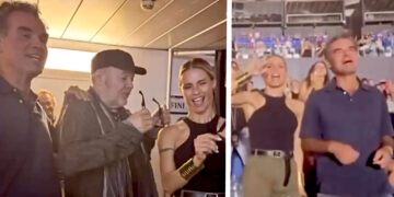 Michelle Hunziker e il nuovo compagno Nino Tronchetti Provera scatenati insieme al concerto di Vasco Rossi: guarda