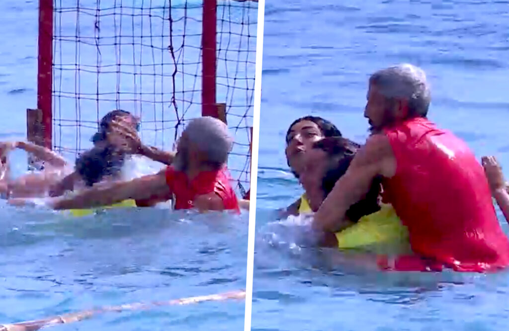 Tirate di capelli e botte alla testa, minacce: all'Isola dei Famosi è rissa in acqua tra l'ex iena Dino Giarrusso e Omar Fantini, ecco cos'è successo