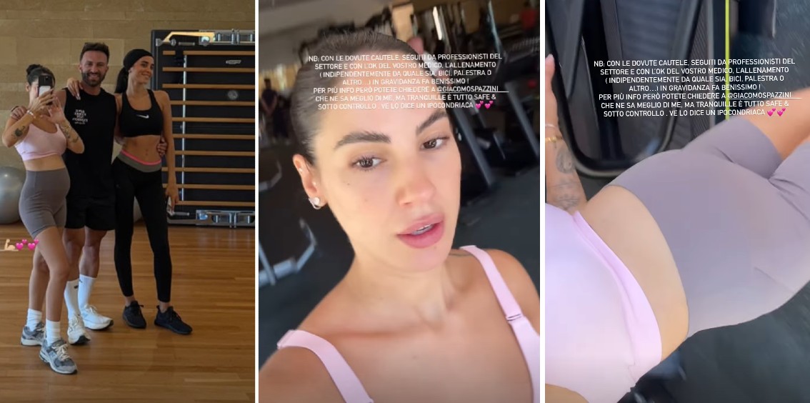 Giulia De Lellis, allenamento in gravidanza anche in vacanza tra ''rotoli e panzone'': guarda - Gossip.it | News sul Gossip e VIP