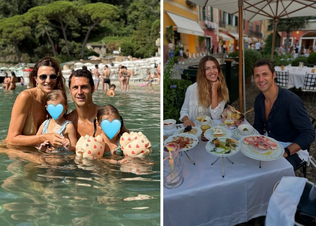 Cristina Chiabotto al mare in Liguria con il marito e le figlie Cristina Chiabotto al mare in Liguria con il marito e le figlie