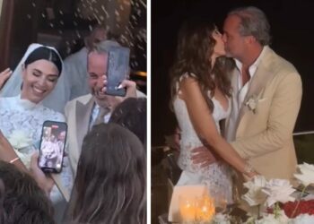 Le foto delle nozze di Cecilia Capriotti e Gianluca Mobilia sull'isola di Panarea