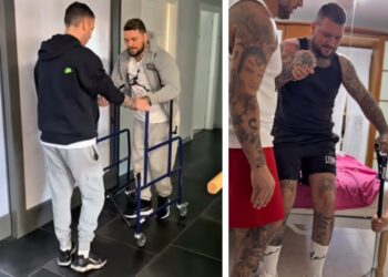 Daniele Scardina ha ricominciato a camminare: i primi passi dopo l'emorragia cerebrale, guarda