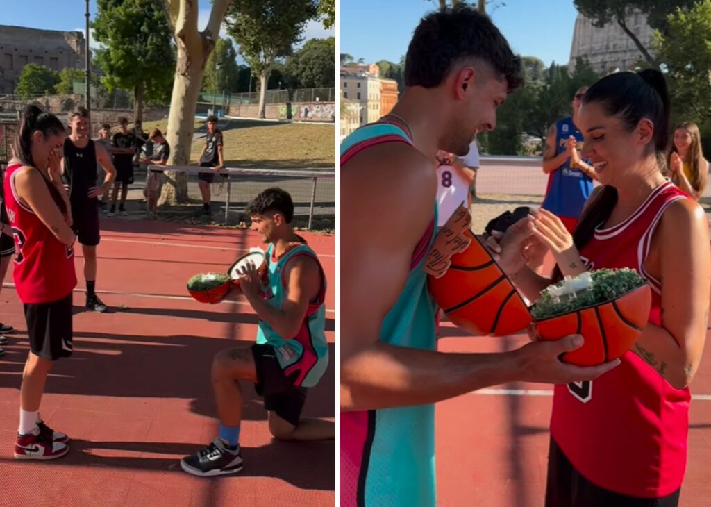 L'ex gieffina e cestista Valentina Vignali si sposa! Guarda la proposta a tema basket del fidanzato