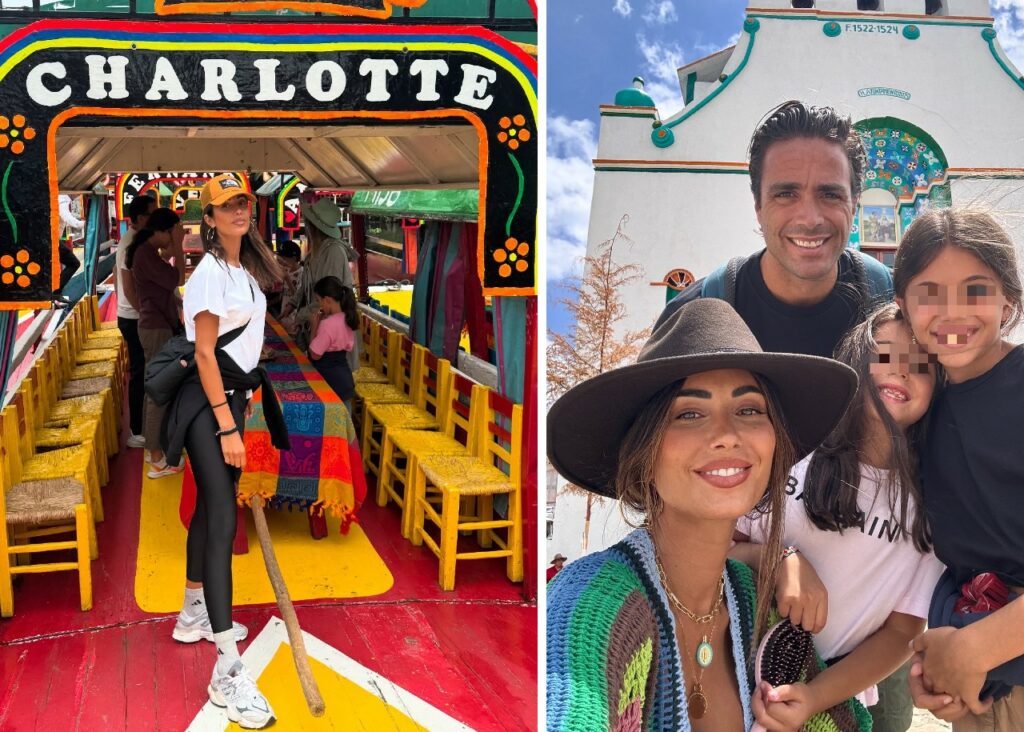 Federica Nargi e Alessandro Matri con le figlie in Messico Federica Nargi e Alessandro Matri con le figlie in Messico