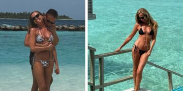 Federica Panicucci si ricarica alle Maldive con il compagno Marco Bacini