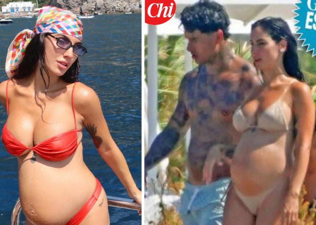 Giulia De Lellis, pancione in bikini anche ad Amalfi: gravidanza agli sgoccioli sempre sotto al sole
