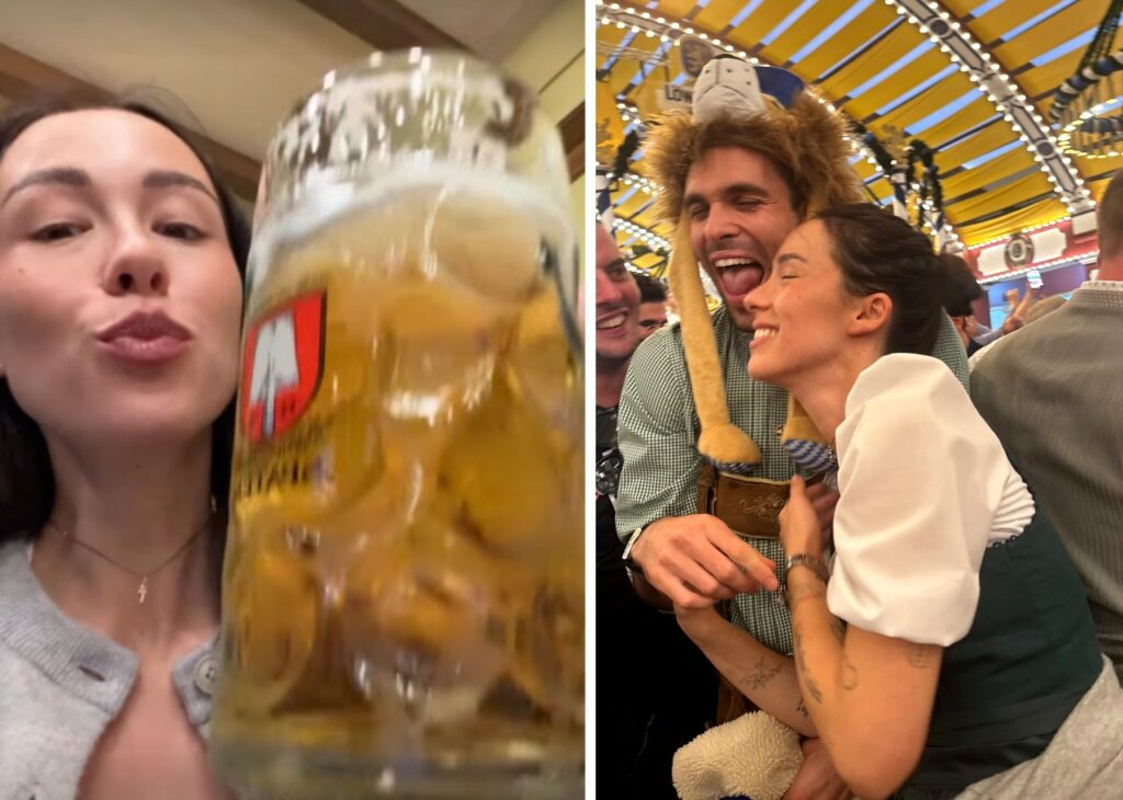 Aurora Ramazzotti e Goffredo Cerza all'Oktoberfest di Monaco