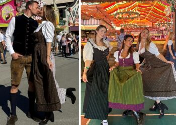 Le foto di Ilary Blasi che è tornata all'Oktoberfest con la sorella e Bastian Muller