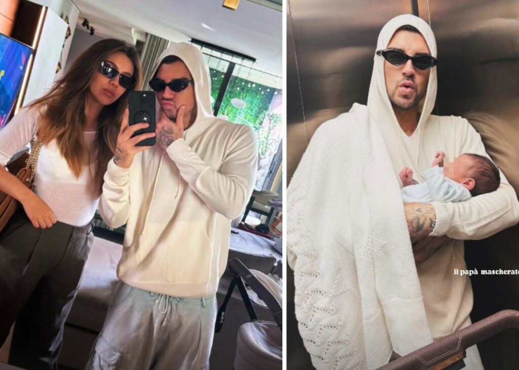Andrea Damante 'papà mascherato': look super casual per lui e la compagna per le prime uscite col figlio di 2 settimane