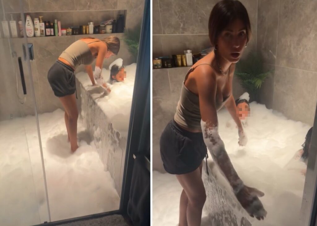 Le figlie di Federica Nargi usano bagnoschiuma durante l'idromassaggio nella casa extralusso di Milano, succede un disastro: guarda Le figlie di Federica Nargi usano bagnoschiuma durante l'idromassaggio nella casa extralusso di Milano, succede un disastro: guarda