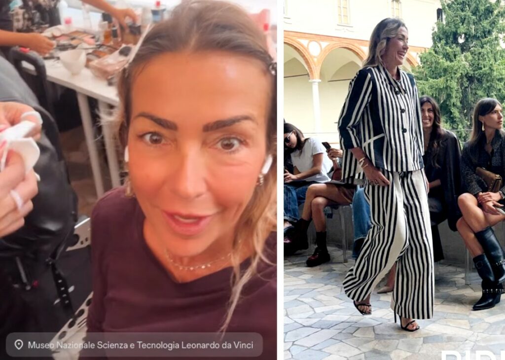 ''Sfilo a pochi giorni dai miei 50 anni'': Francesca Senette, ex giornalista Mediaset, in passerella alla Milano Fashion Week, guarda