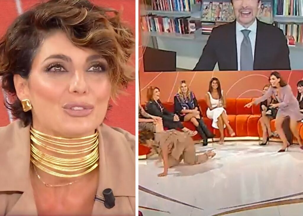 Samanta Togni esce dallo studio di 'La Volta Buona' gattonando: le sfugge una parola di troppo sulla vita privata con la Balivo e preferisce defilarsi Samanta Togni esce dallo studio di 'La Volta Buona' gattonando: le sfugge una parola di troppo sulla vita privata con la Balivo e preferisce defilarsi