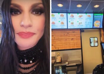 Laura Pausini dopo la serata di gala ai Billboard va al fast food