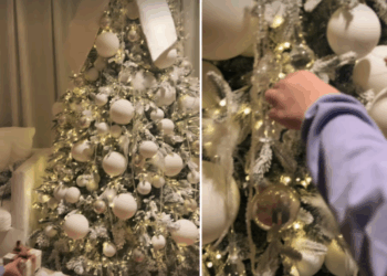 Michelle Hunziker quest'anno sceglie un Natale total white