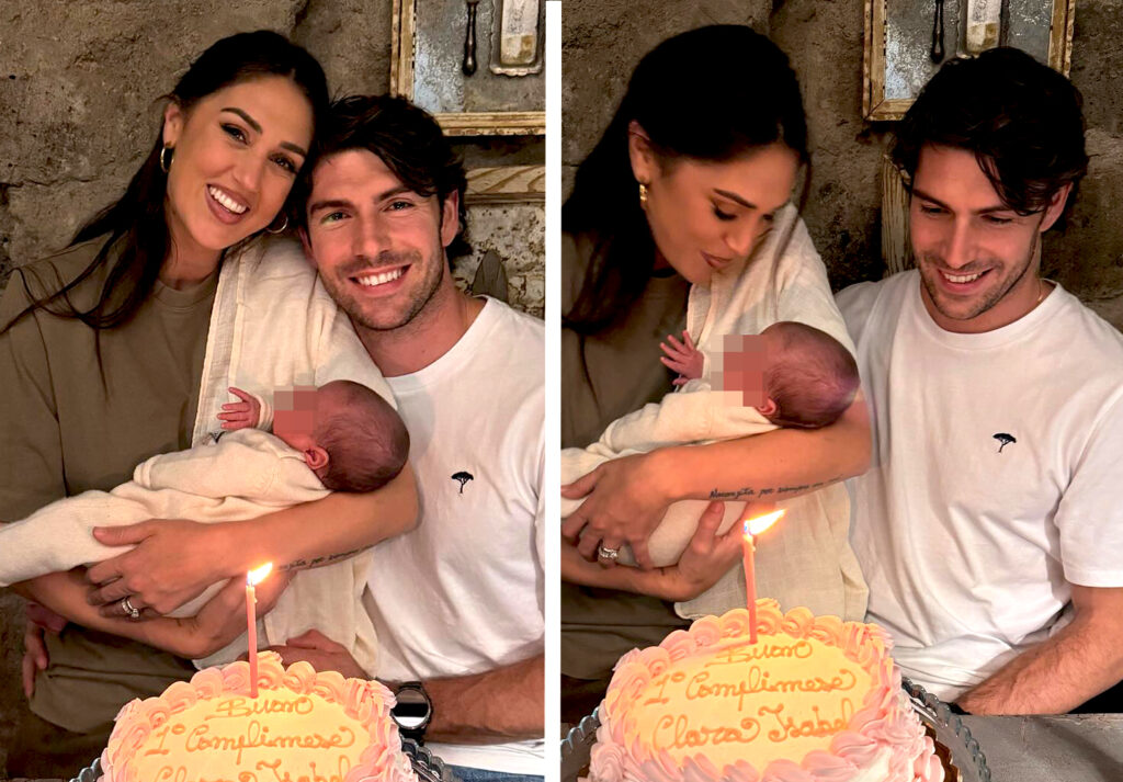 Cecilia Rodriguez e Ignazio Moser festeggiano il primo complimese di Clarita: primo viaggio con lei e torta al ristorante, guarda