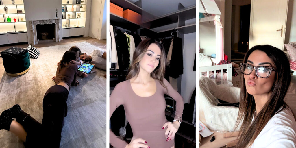 Soggiorno con camino, cabina armadio e cameretta: Giorgia Palmas mostra un po’ della bellissima nuova casa a Milano Soggiorno con camino, cabina armadio e cameretta: Giorgia Palmas mostra un po’ della bellissima nuova casa a Milano