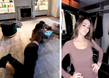 Soggiorno con camino, cabina armadio e cameretta: Giorgia Palmas mostra un po’ della bellissima nuova casa a Milano