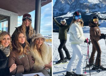 Chiara Ferragni in montagna con le sorelle e la famiglia