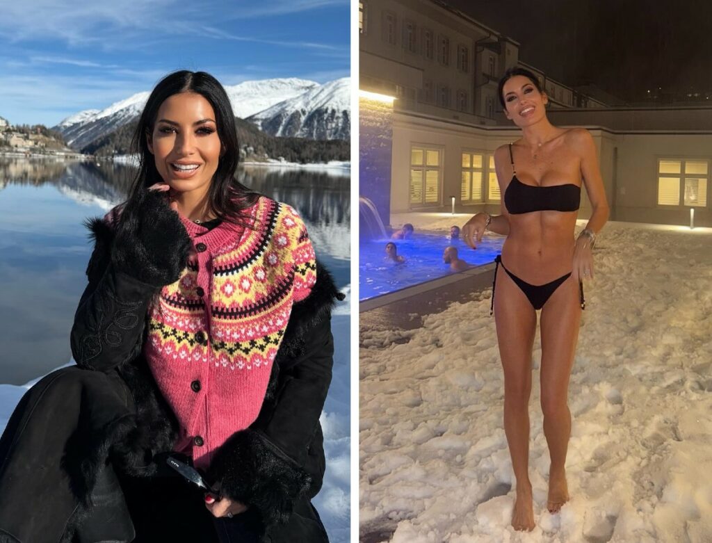 Elisabetta Gregoraci super fashion a Saint Moritz Elisabetta Gregoraci super fashion a Saint Moritz