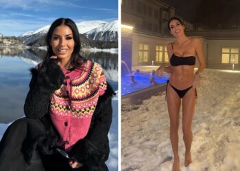 Elisabetta Gregoraci super fashion a Saint Moritz Elisabetta Gregoraci super fashion a Saint Moritz