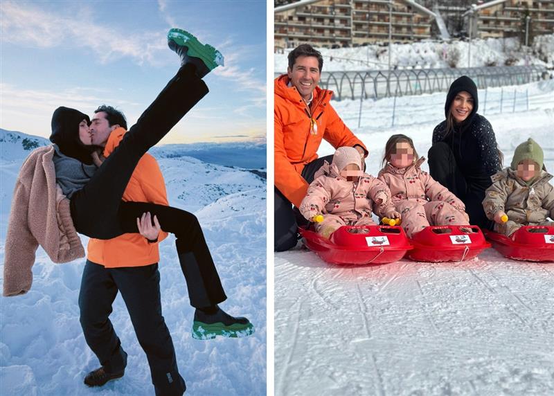 Ludovica Valli sulle Alpi torinesi con il compagno e i tre figli Ludovica Valli sulle Alpi torinesi con il compagno e i tre figli