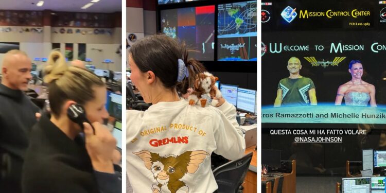 Michelle Hunziker ed Eros Ramazzotti con Aurora a Huston: tour privato alla Nasa, ecco come sono stati accolti