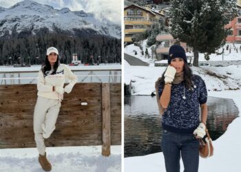 Elisabetta Gregoraci super fashion a Saint Moritz